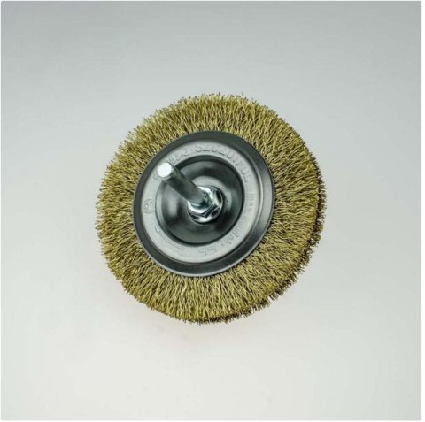 SZCZOTKA 100mm TARCZOWA/TRZPIEŃ MOSIĄDZ SZCZOTPOL