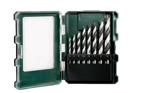 ZESTAW WIERTEŁ DO DREWNA 8elem. 3/4/5/5,5/6/7/8/10 mm METABO