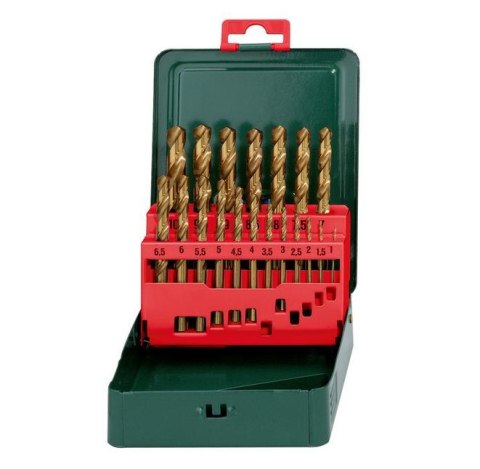 ZESTAW WIERTEŁ DO METALU HSS-TIN 19elem. 1 - 10mm METABO