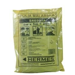 FOLIA 4 x 5m BUDOWLANA ŻÓŁTA HERMES HERMES