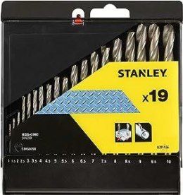 STANLEY WIERTŁA ZESTAW DO METALU 19szt. 1-10mm STANLEY