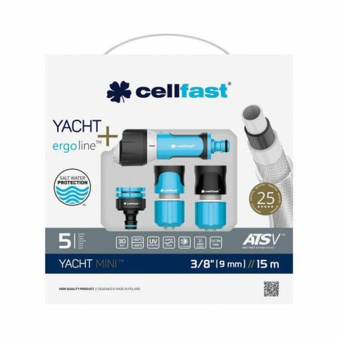 CELLFAST ENERGO WĄŻ + ZESTAW 3/8x15m YACHT MINI.. ..... CELLFAST