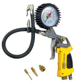 STANLEY PISTOLET DO POMPOWANIA Z MANOMETREM + 3 DYSZE + LAMPKA LED STANLEY