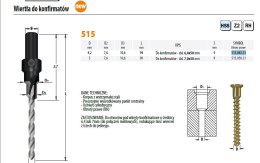 CMT WIERTŁO DO KONFIRM. 6,4X50MM HS RH CMT