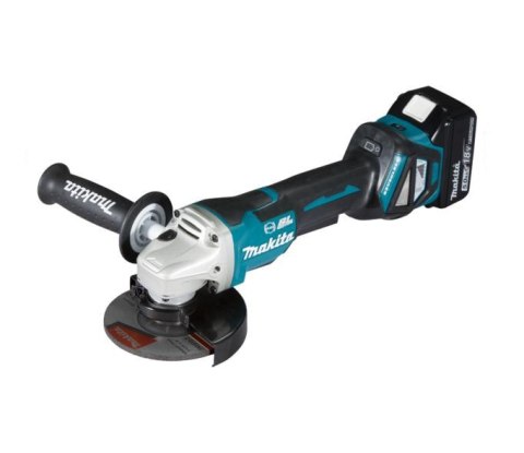 MAKITA SZLIFIERKA KĄTOWA 18V 125mm 2 x 5,0Ah LI-ION REG.OBR. BLDC WALIZKA MAKPAC DGA517RTJ MAKITA