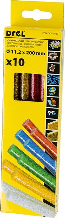 WKŁAD KLEJOWY 11,2x200mm MIX-BROKAT/ CONDOR /10szt. DREL/CONDOR