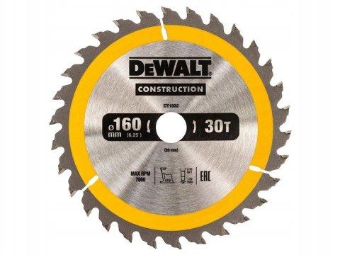 DEWALT PIŁA TARCZ.165x20mmx18z DEWALT