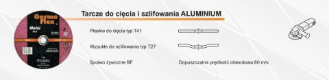 GLK TARCZA METAL 125x1,6 / ALUMINIUM GERMAFLEX