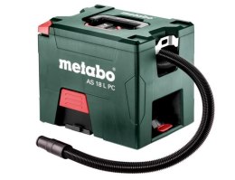METABO ODKURZACZ 18V WALIZKOWY AS 18 L PC CARCASS Z RĘCZNYM CZYSZCZENIEM FILTRA METABO