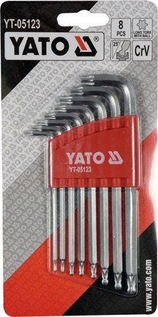 YATO TORX Z KULKĄ 8szt / DŁUGIE YATO