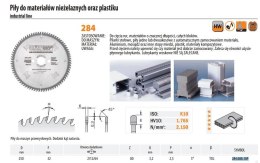 CMT PIŁA HM 250x32x3,2/2,5 Z=80 DO MATERIAŁÓW NIEŻELAZNYCH I PLASTIKU CMT