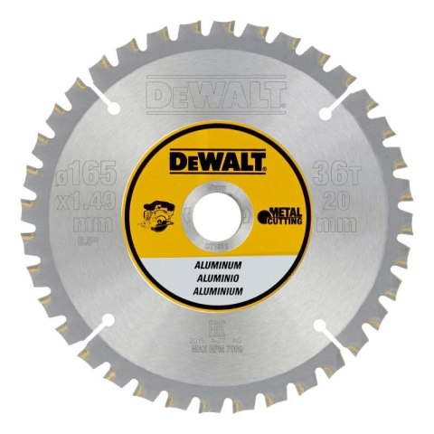 DEWALT PIŁA TARCZ.165x20mmx36z ALUMINIUM DEWALT