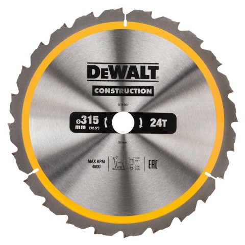 DEWALT PIŁA TARCZ.315x30mmx24z DEWALT