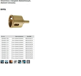 DREL KORONA Z NASYPEM DIAMENTOWYM LUTOWANYM 25mm DREL/CONDOR