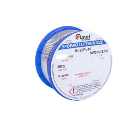 CYNA 1.0mm SZPULA 250g Sn60Bb40 CYNEL Unipress