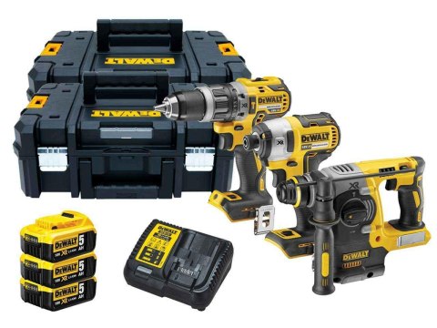 DEWALT.ZESTAW COMBO 18V DCD796 + DCF887 + DCH273 3x4,0Ah 2xTSTAK II DCK368P3T DEWALT