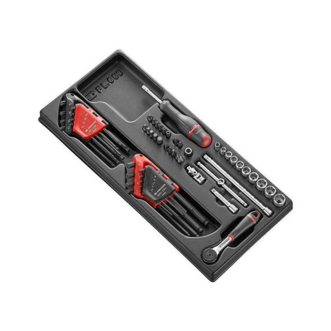 FACOM MODUŁ DO WÓZKA NASADKI 1/4",KOŃCÓWKI TORX METRYCZNE 52el. FACOM