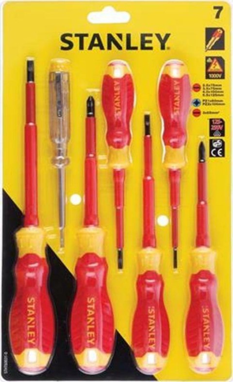 STANLEY WKRĘTAKI 7cz. VDE /PZ2+SL4+TESTER/ STANLEY