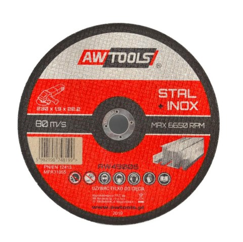 AWTOOLS TARCZA DO METALU 230*1,9mm / 22,2 AWTOOLS