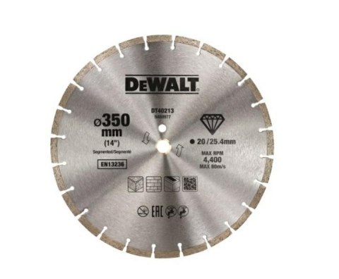 DEWALT TARCZA DIAMENTOWA 350x25,4mm SEGMENTOWA DEWALT