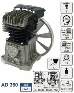 ADLER POMPA DO KOMPRESORA AD-360 ADLER