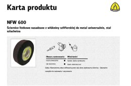 KLINGSPOR ŚCIERNICA WŁÓKNINA NASADZANA NFW600 165mm x 50mm x 43mm FINE KLINGSPOR