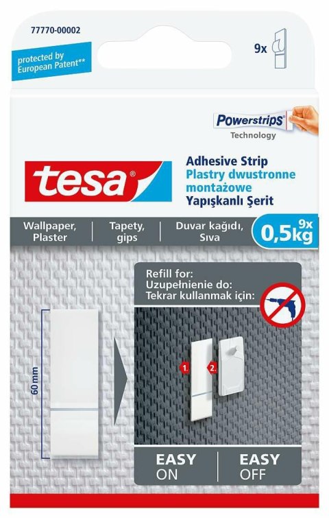 TESA PLASTRY MONTAŻOWE DO TAPET 0,5KG TESA