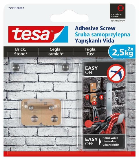 TESA ŚRUBA SAMOPRZYLEPNA NA ZEWNĄTRZ 2,5KG /KWADRAT TESA