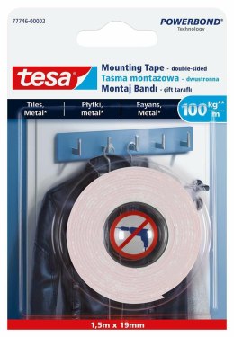 TESA TAŚMA DWUSTRONNA POWERBOND 1,5m x 19mm DO PŁYTEK TESA