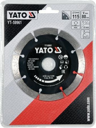 YATO TARCZA DIAMENTOWA SEGMENTOWA 115 x 22,2mm 59961 YATO