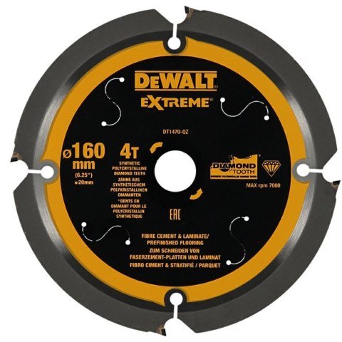 DEWALT PIŁA TARCZ.160x20mmx4z Fibre Cement DEWALT