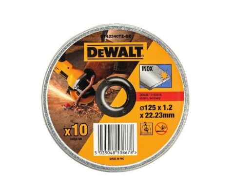 DEWALT TARCZA DO CIĘCIA METALU 125 x 1,2 x 22,2mm 10sztuk INOX DEWALT