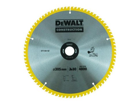 DEWALT PIŁA TARCZ.305x30mmx80z DEWALT