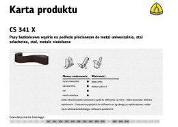 K.PASY BEZK. 50* 800 gr.100 CS341X /1szt. KLINGSPOR