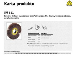 KLINGSPOR ŚCIERNICA LISTKOWA NASADZANA SM611 165mm x 25mm gr.180 KLINGSPOR