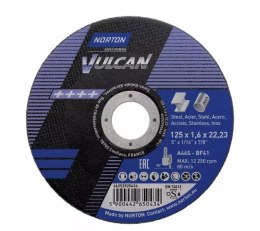 NORTON TARCZA VULCAN DO METALU 125x1.6x22.23-T41 A46S NORTON