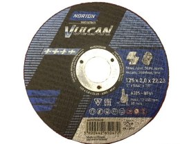 NORTON TARCZA VULCAN DO METALU 125 x 2.0 x 22.2mm-T41 A30S NORTON