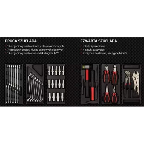 ROOKS WÓZEK WARSZTATOWY + 170szt. NARZĘDZI OKG-79-0033 ROOKS