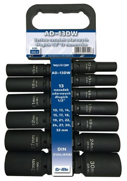 ADLER NASADKI UDAROWE 13szt.DŁ. /ADLER 10-32mm /WIESZAK AD-13DW ADLER
