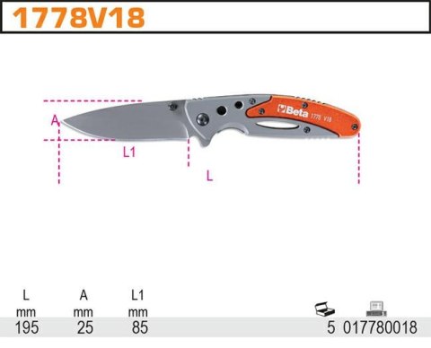 BETA NÓŻ SKŁADANY 1778V18 BETA