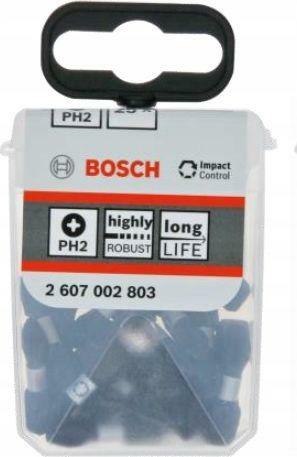 BOSCH KOŃCÓWKA WKRĘCAJĄCA UDAROWA PH2 x 25mm 25szt. BOSCH