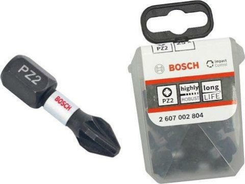 BOSCH KOŃCÓWKA WKRĘCAJĄCA UDAROWA PH2 x 25mm 25szt. BOSCH
