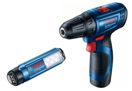 BOSCH WKRĘTARKA GSR 120-LI 2x2,0Ah 30/14Nm +LAMPA GLI 12V-300 WALIZKA BOSCH