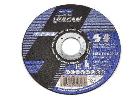 NORTON TARCZA VULCAN DO METALU 115x1.0x22.23-T41 A60S NORTON