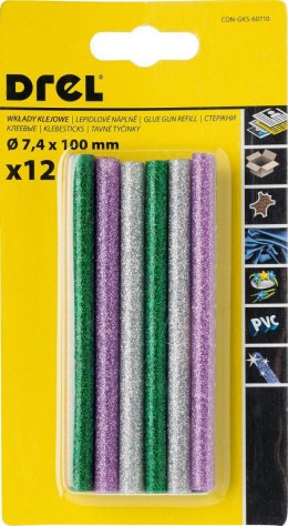 WKŁAD KLEJOWY 7,4x100mm MIX-BROKAT /CONDOR/12szt. DREL/CONDOR