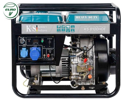 KÖNNER & SÖHNEN GENERATOR PRĄDOTWÓRCZY DIESEL 6,0kW 230V KS 8100HDE (EURO V) KÖNNER & SÖHNEN