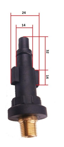 LAVOR.SZYBKOZŁĄCZKA M22 MĘSKI 1/4 MOSIĄ. LAVOR