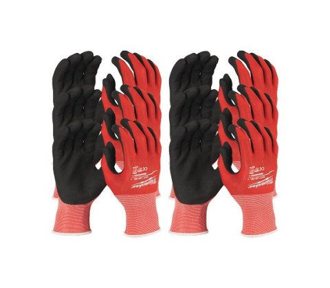 MILWAUKEE RĘKAWICE ODPORNE NA PRZECIĘCIA - POZ. 1 - ROZM M/8 - 12 SZT. MILWAUKEE