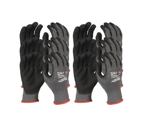 MILWAUKEE RĘKAWICE ODPORNE NA PRZECIĘCIA - POZ. 5 - ROZM XL/10 - 12 SZT. MILWAUKEE