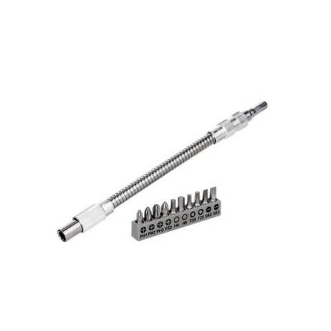 BOSCH PRZEDŁUŻKA ELASTYCZNA DO WKRĘTARKI METALOWA +10 KOŃCÓWEK BOSCH